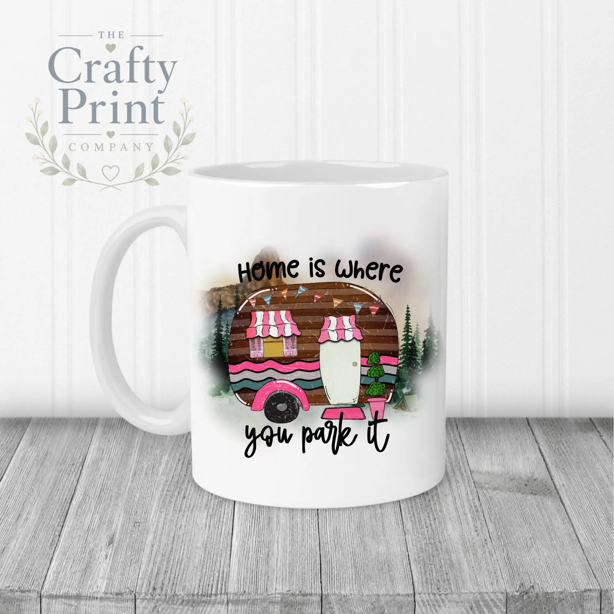 Home is where you park it Mug - White Handle & Inner - Mugs