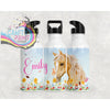 Horse Personalised Water Bottle with straw - Bottles