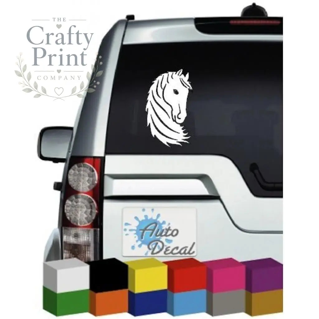Horses Head Car Sticker - Bumper Stickers