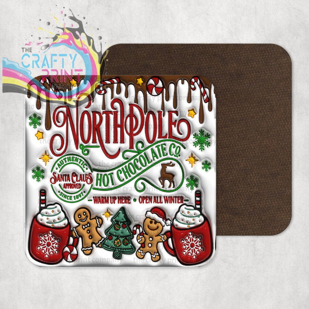 Hot Chocolate Northpole Inflated Coaster - Coasters