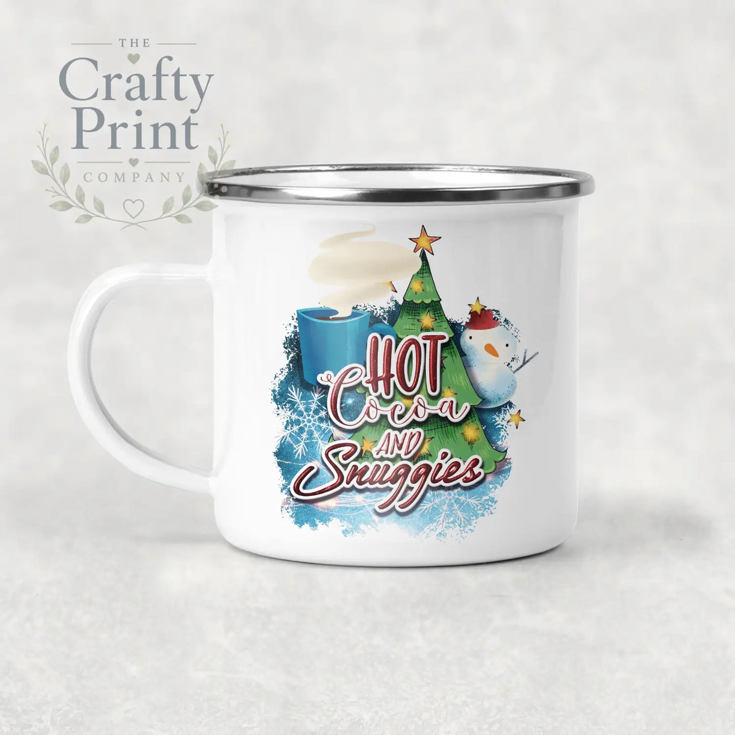 Hot Cocoa and Snuggles Mug - Enamel - Mugs