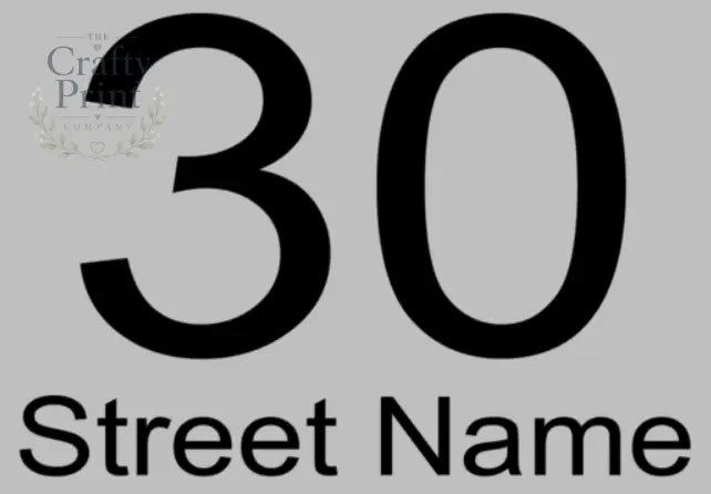House Number Street Name Vinyl Sticker - Decorative Stickers
