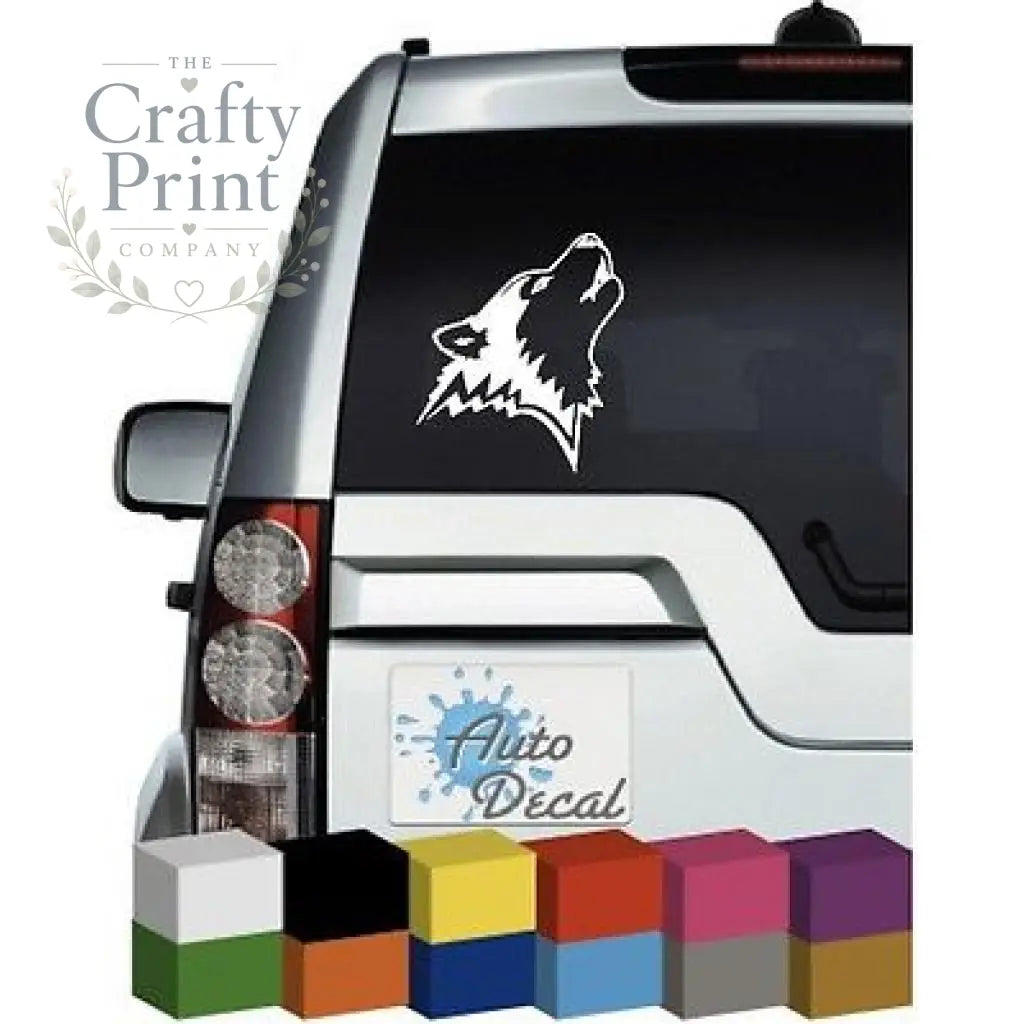 Howling Malamute / Husky Novelty Car Sticker - Bumper