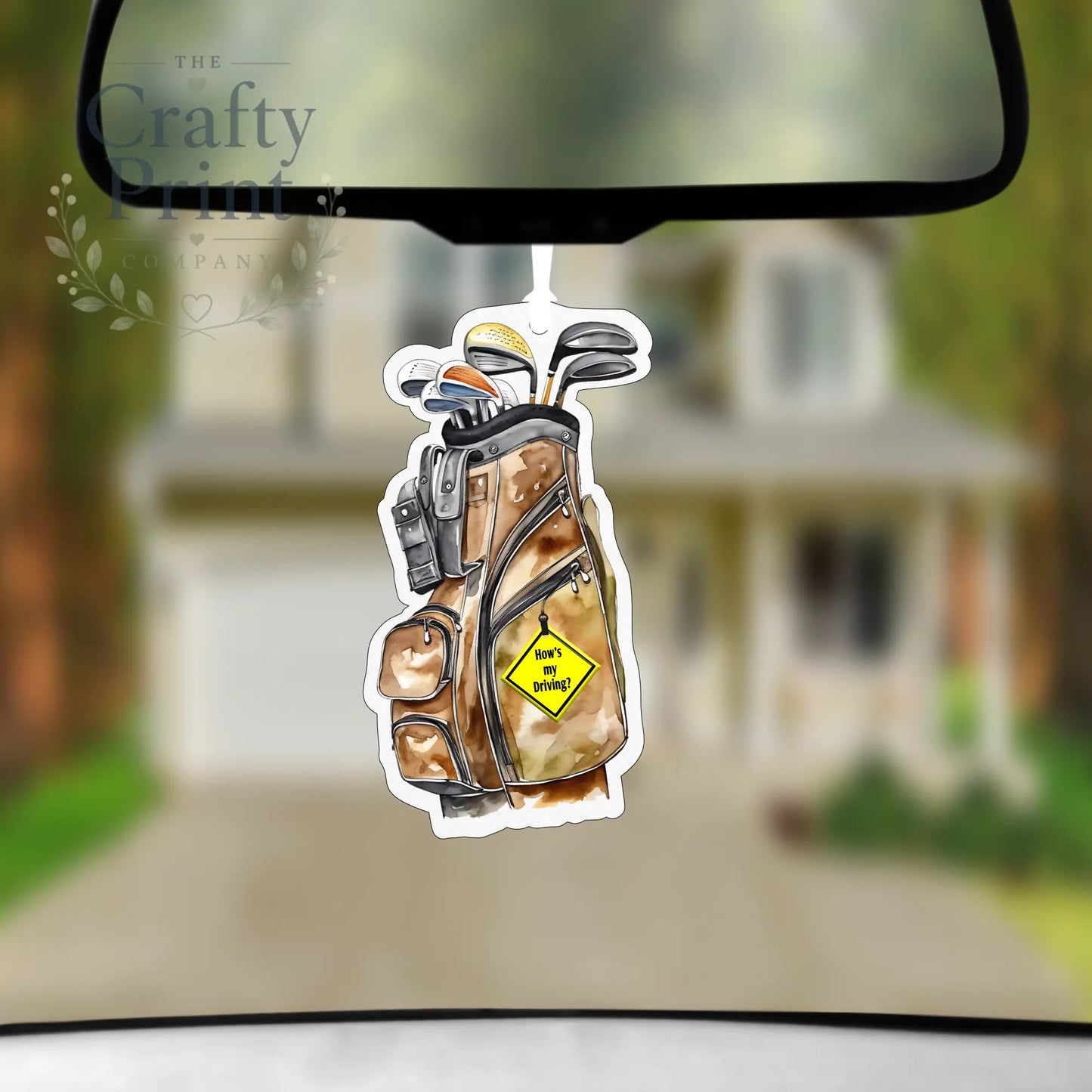 How’s My Driving Golf Bag Car Air Freshener with Fragrance