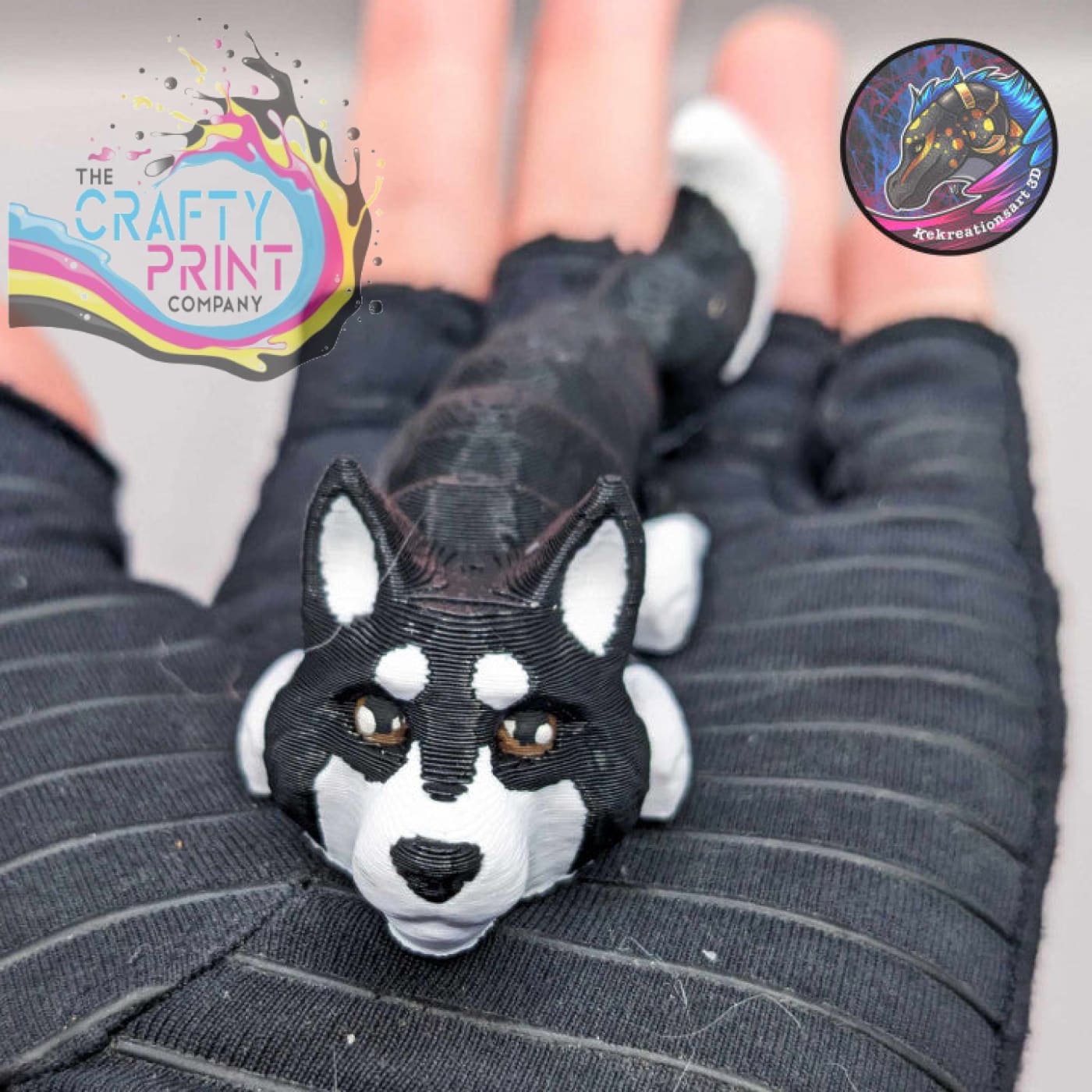 Husky Articulated Flexi Keyring