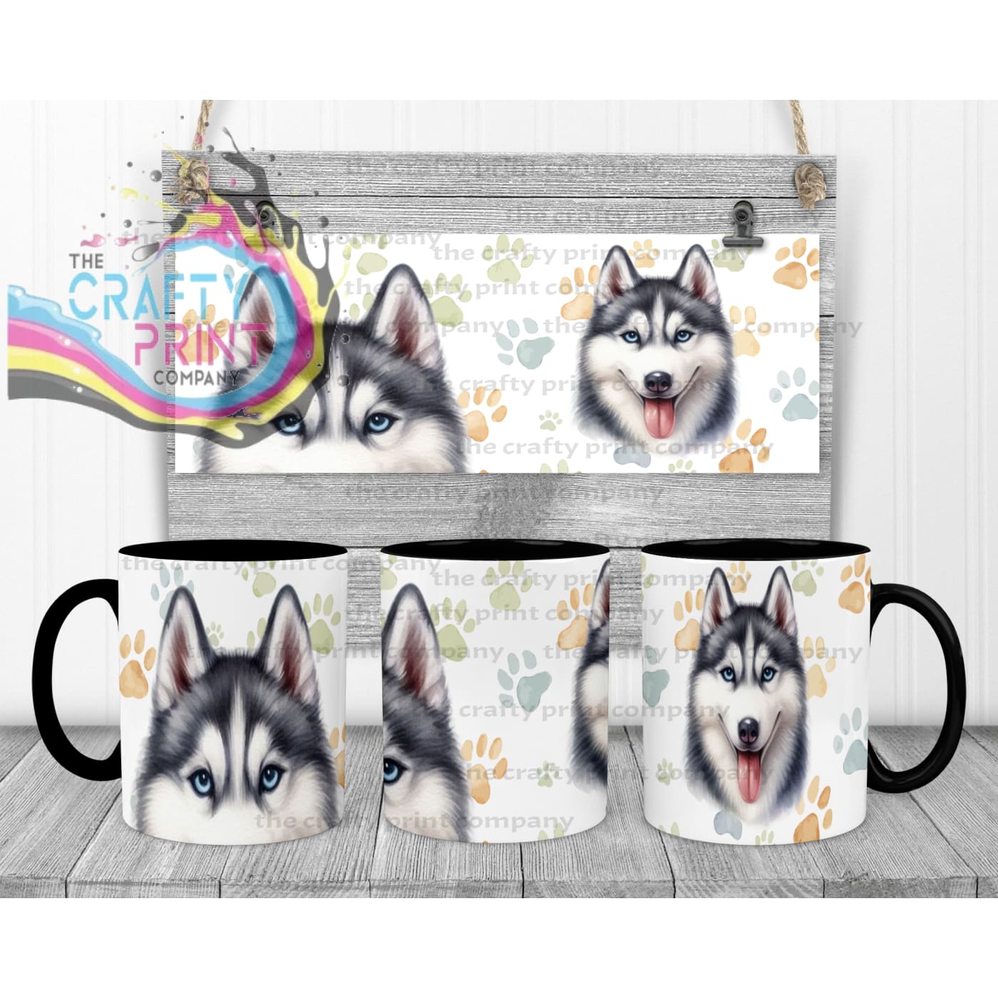 Husky Mug with Hidden Mouth Design – Fun Novelty Dog Lover