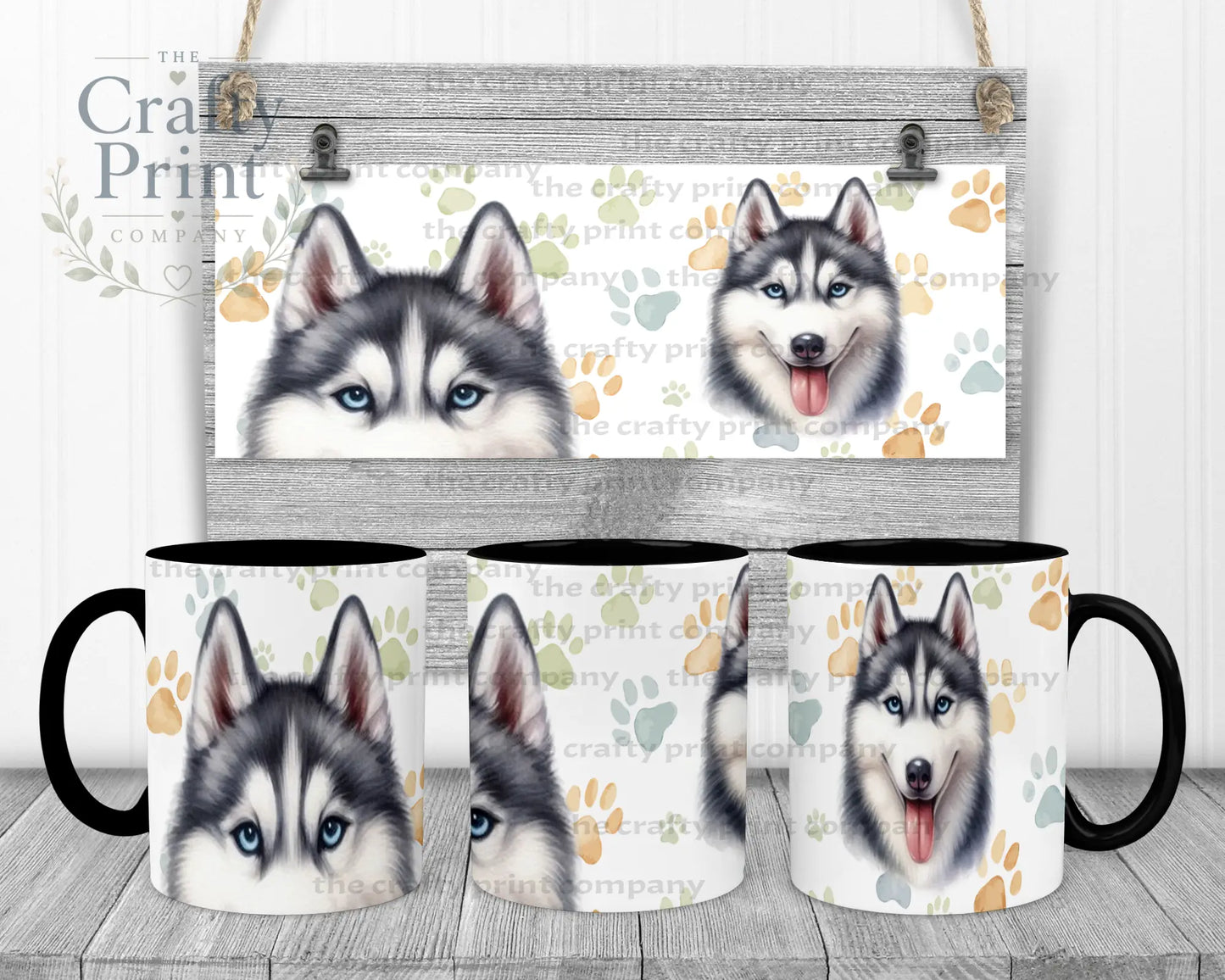 Husky Mug with Hidden Mouth Design – Fun Novelty Dog Lover