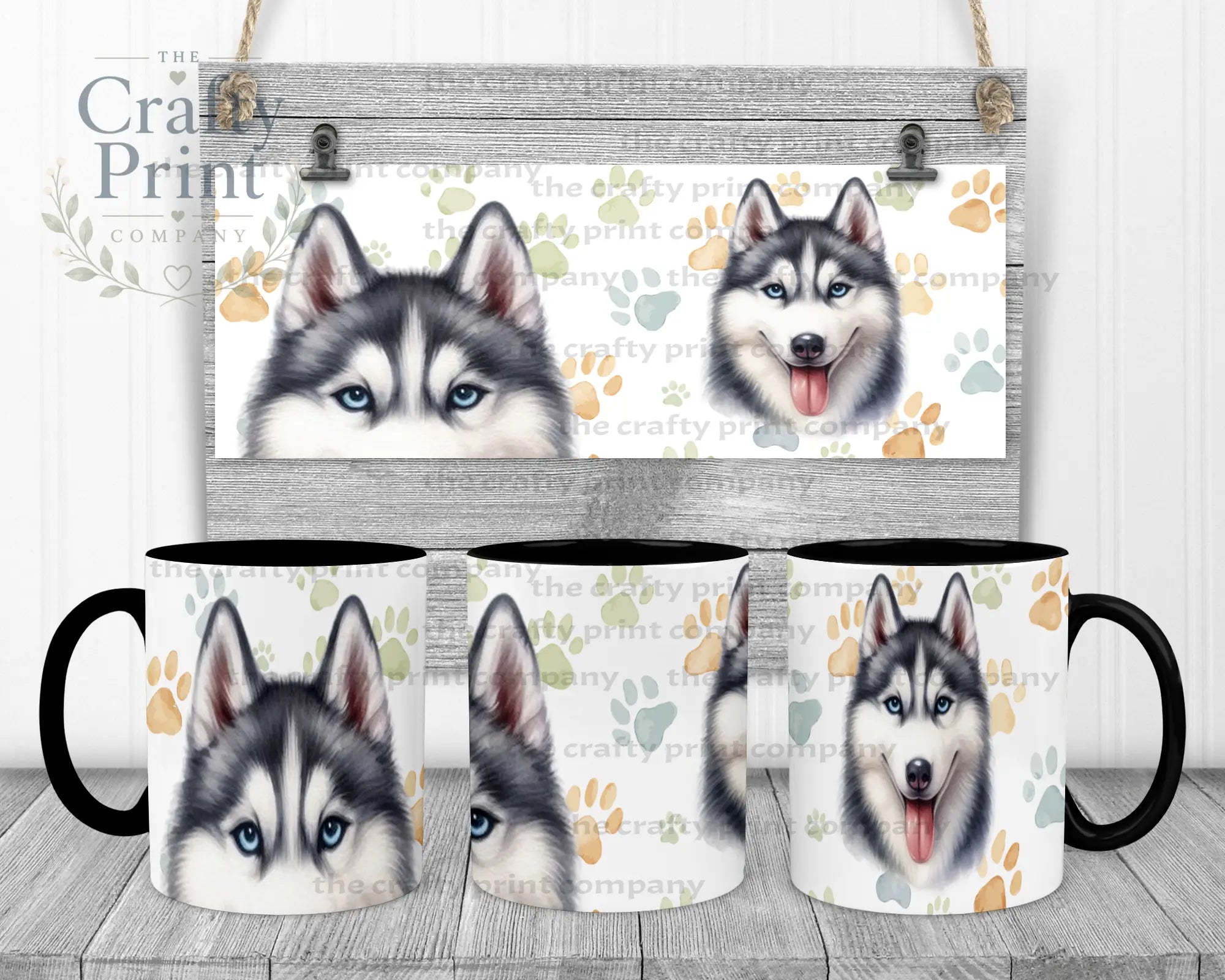 Husky Mug with Hidden Mouth Design – Fun Novelty Dog Lover