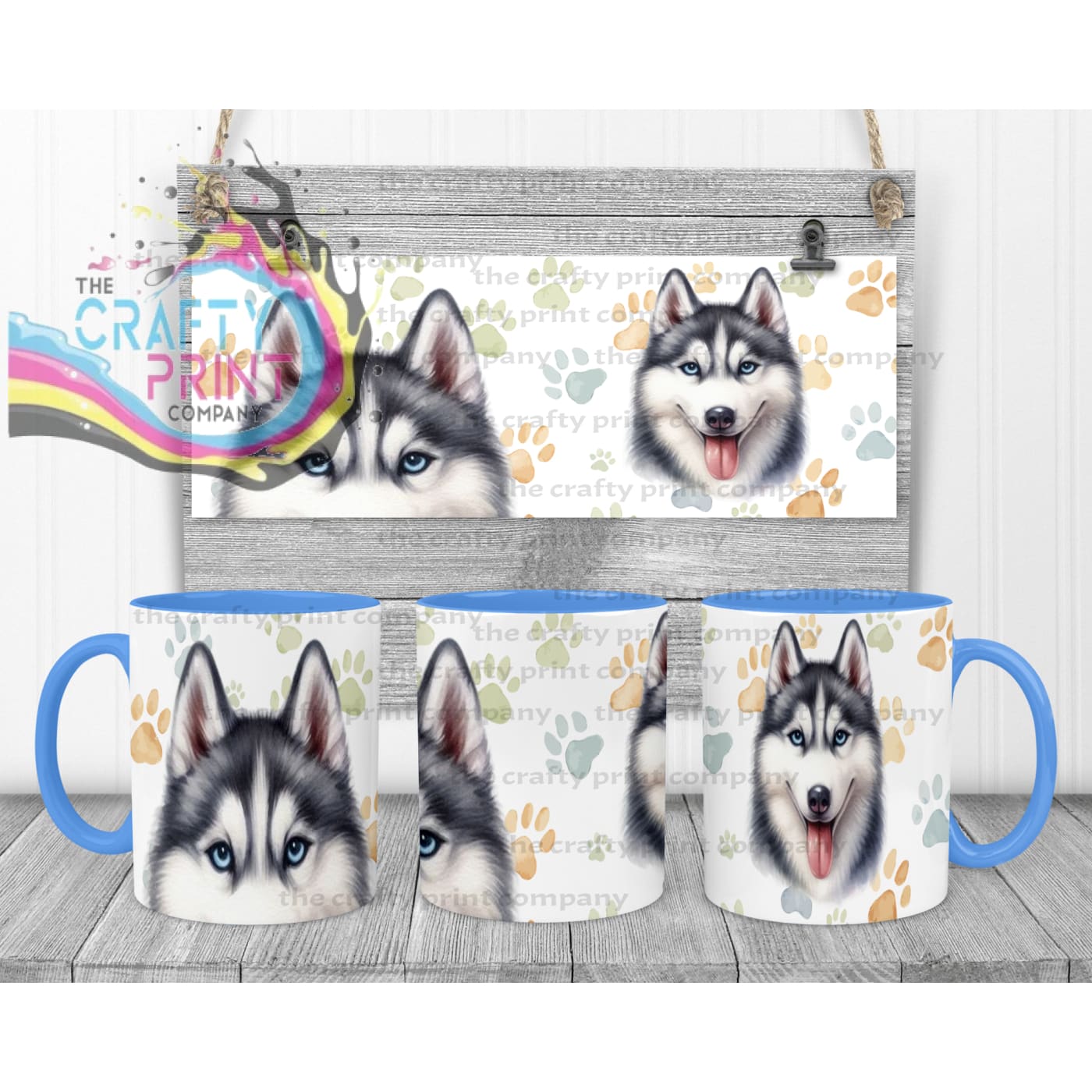Husky Mug with Hidden Mouth Design – Fun Novelty Dog Lover
