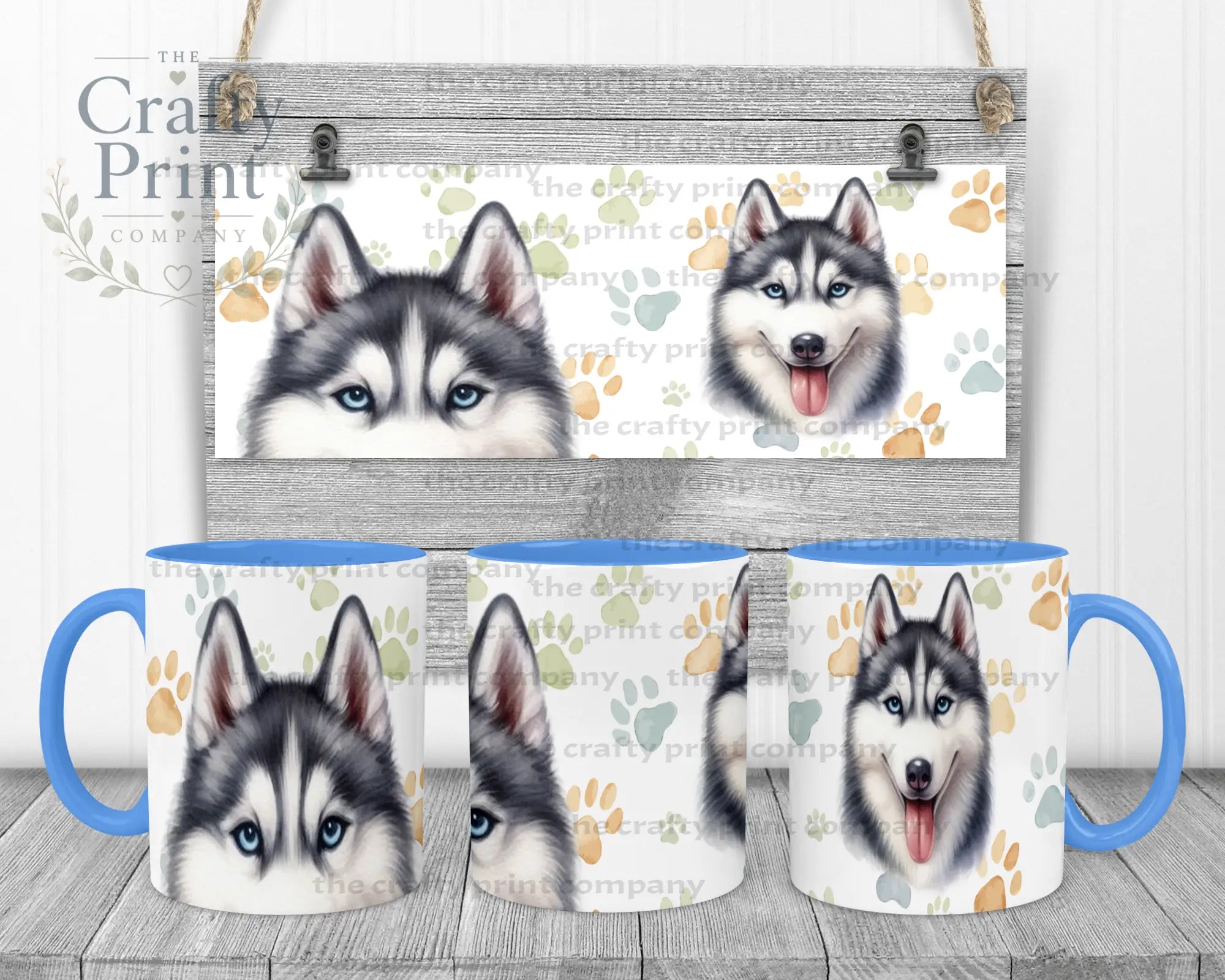Husky Mug with Hidden Mouth Design – Fun Novelty Dog Lover