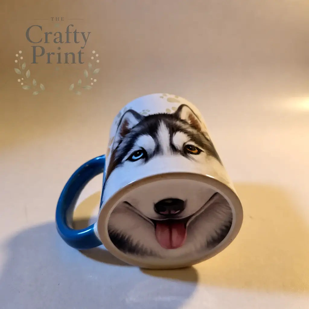 Husky Mug with Hidden Mouth Design – Fun Novelty Dog Lover