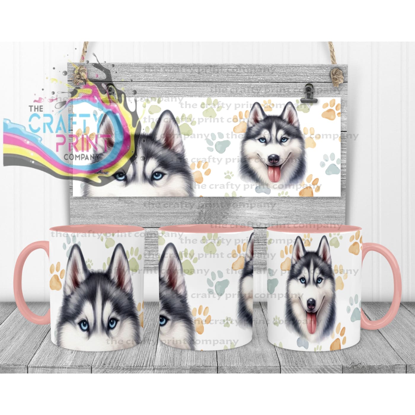 Husky Mug with Hidden Mouth Design – Fun Novelty Dog Lover
