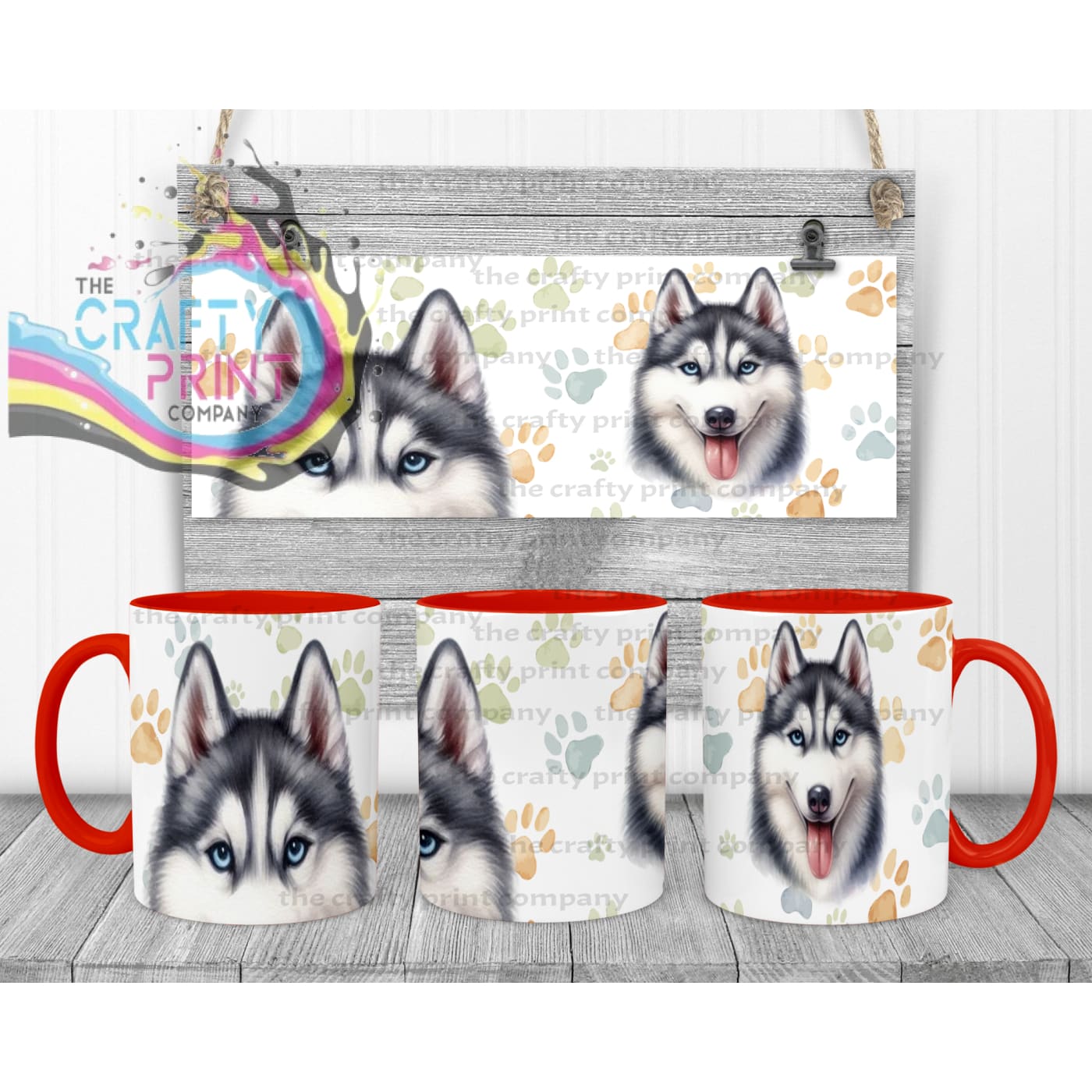 Husky Mug with Hidden Mouth Design – Fun Novelty Dog Lover
