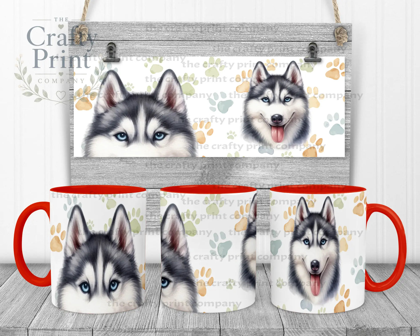 Husky Mug with Hidden Mouth Design – Fun Novelty Dog Lover