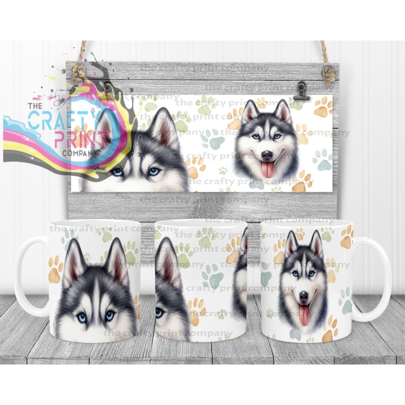 Husky Mug with Hidden Mouth Design – Fun Novelty Dog Lover