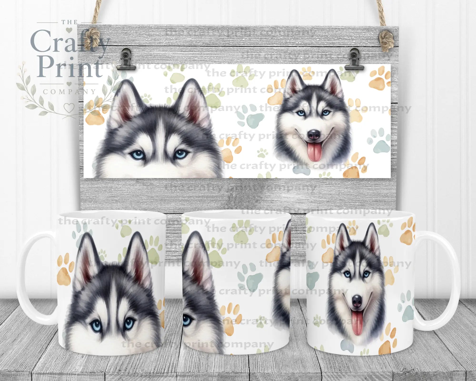 Husky Mug with Hidden Mouth Design – Fun Novelty Dog Lover