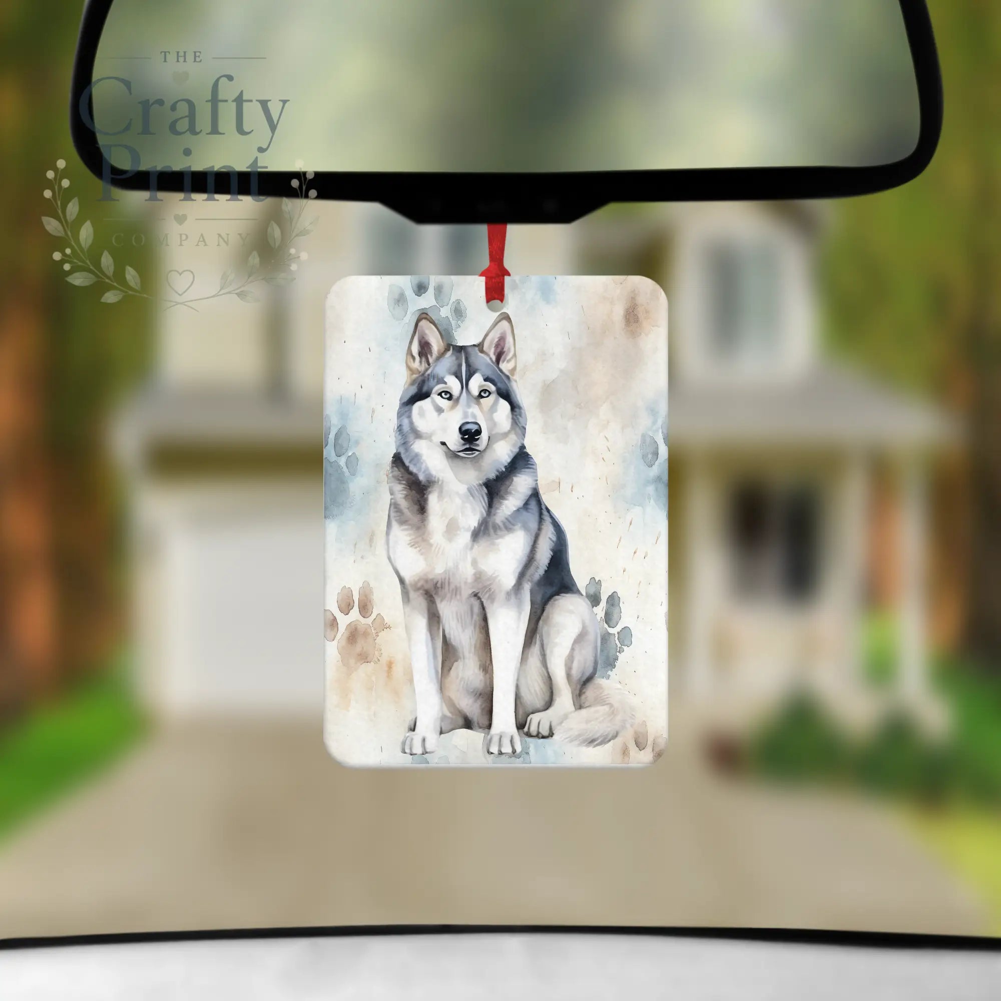 Husky Paw Print Car Air Freshener - Vehicle Fresheners