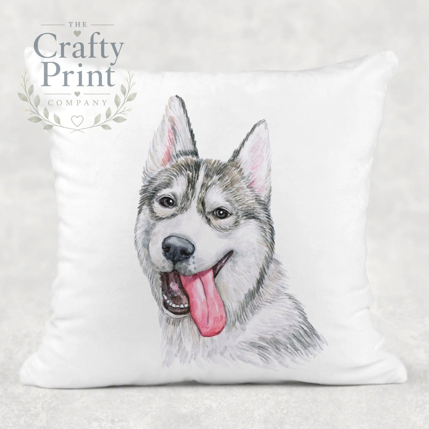 Husky Tongue Out Cushion - Chair & Sofa Cushions