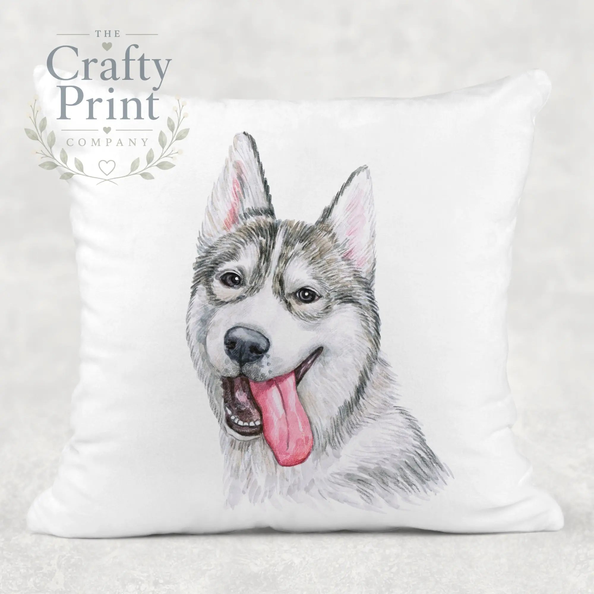 Husky Tongue Out Cushion - Chair & Sofa Cushions