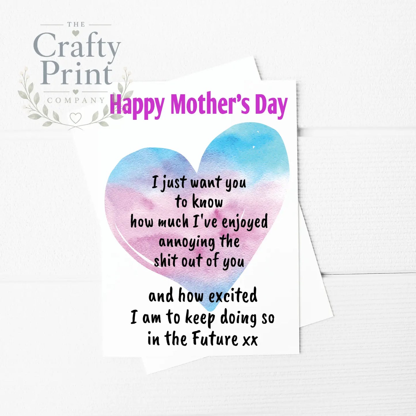 I just want you to know Funny Mothers Day A5 Card &