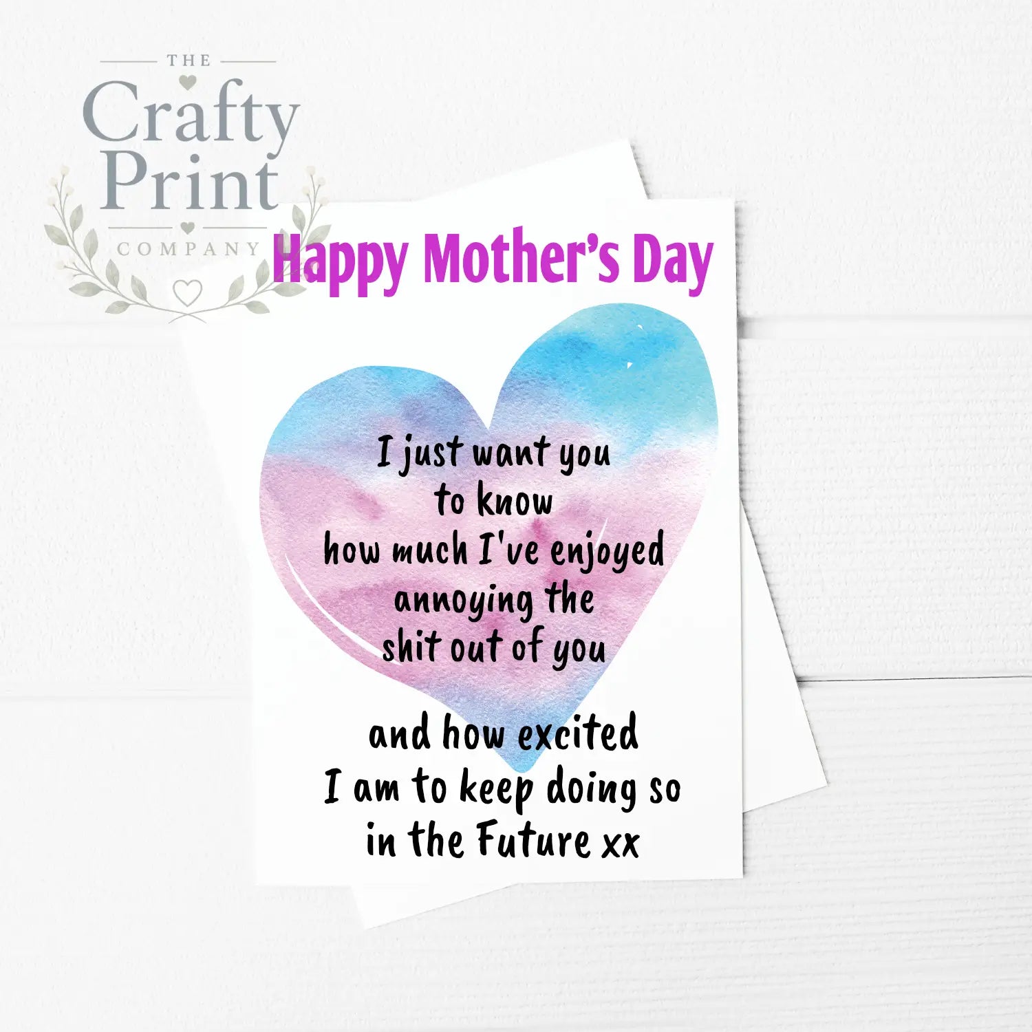 I just want you to know Funny Mothers Day A5 Card &