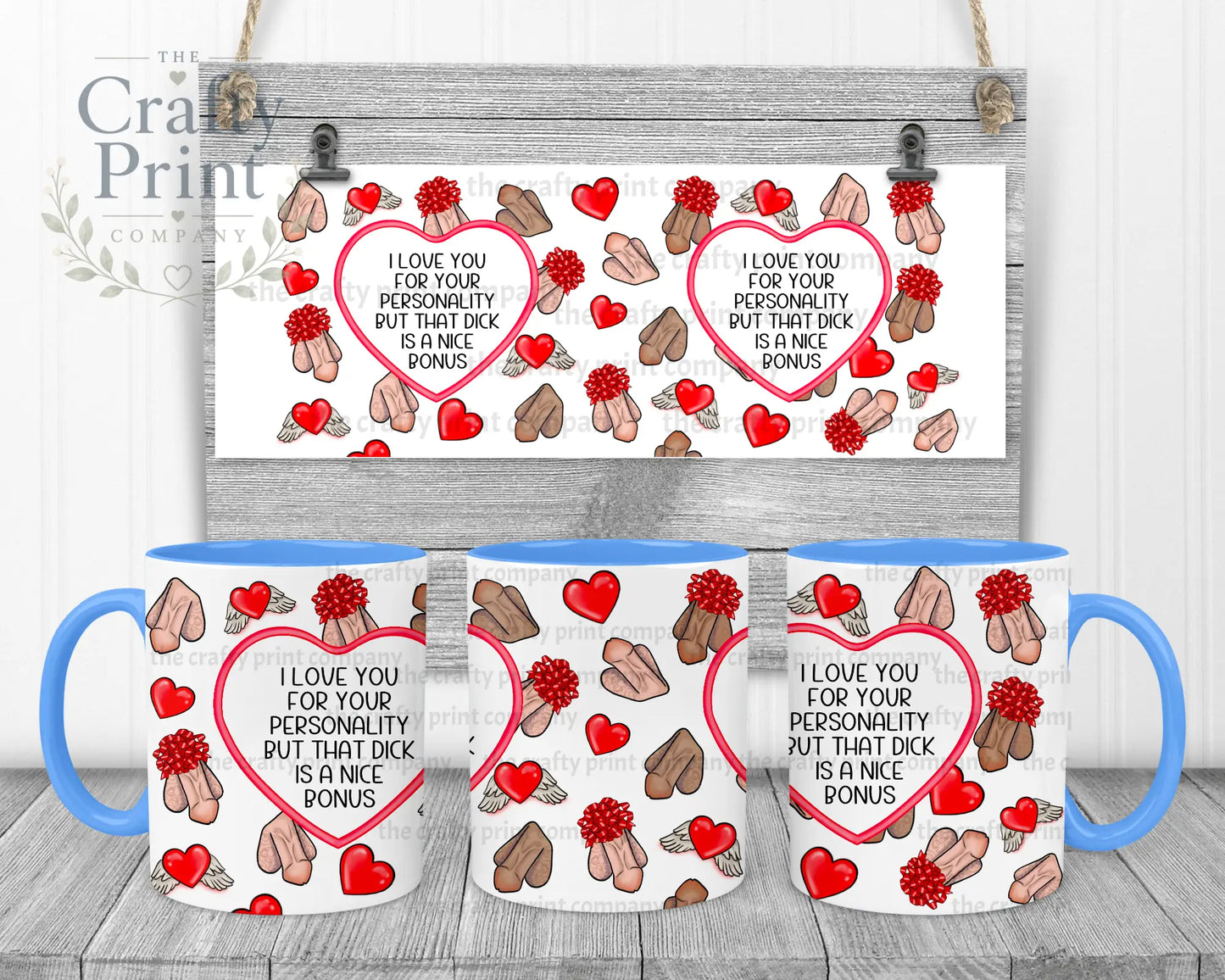 I love you for your personality D*ck Mug - 11oz Ceramic