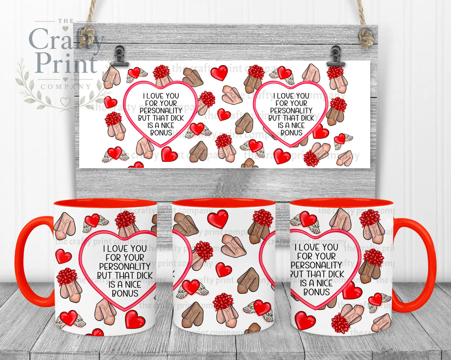 I love you for your personality D*ck Mug - 11oz Ceramic