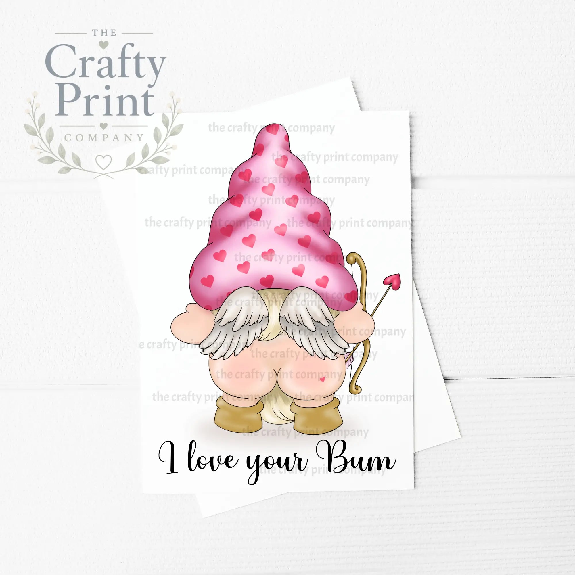 I love your Bum Valentine’s Gonk A5 Card - Greeting & Note