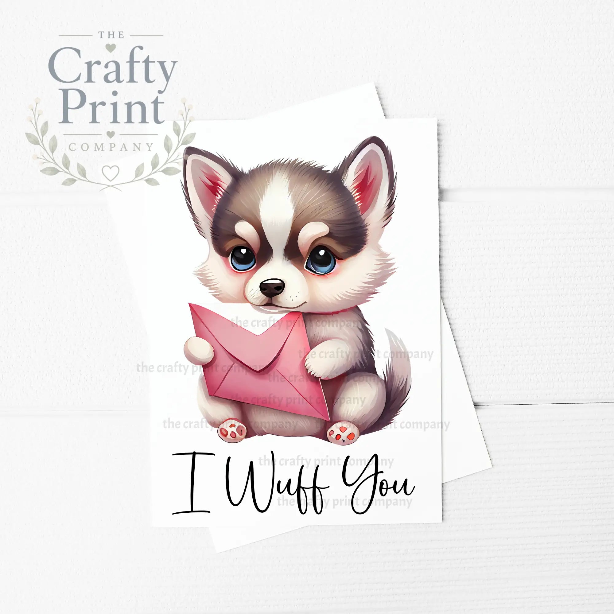 I Wuff You Husky A5 Card - Greeting & Note Cards