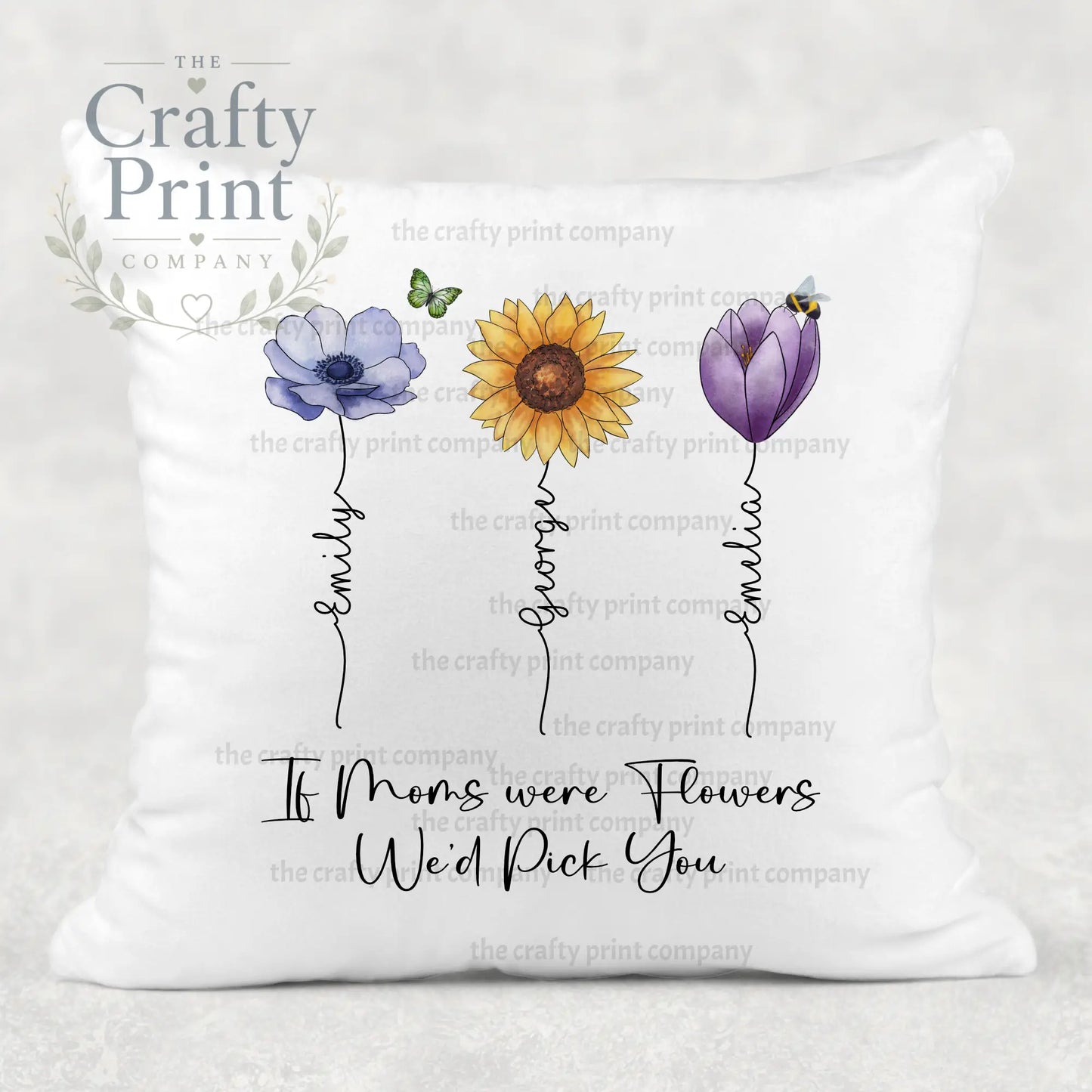 If Moms were Flowers Personalised Flower Stem Cushion