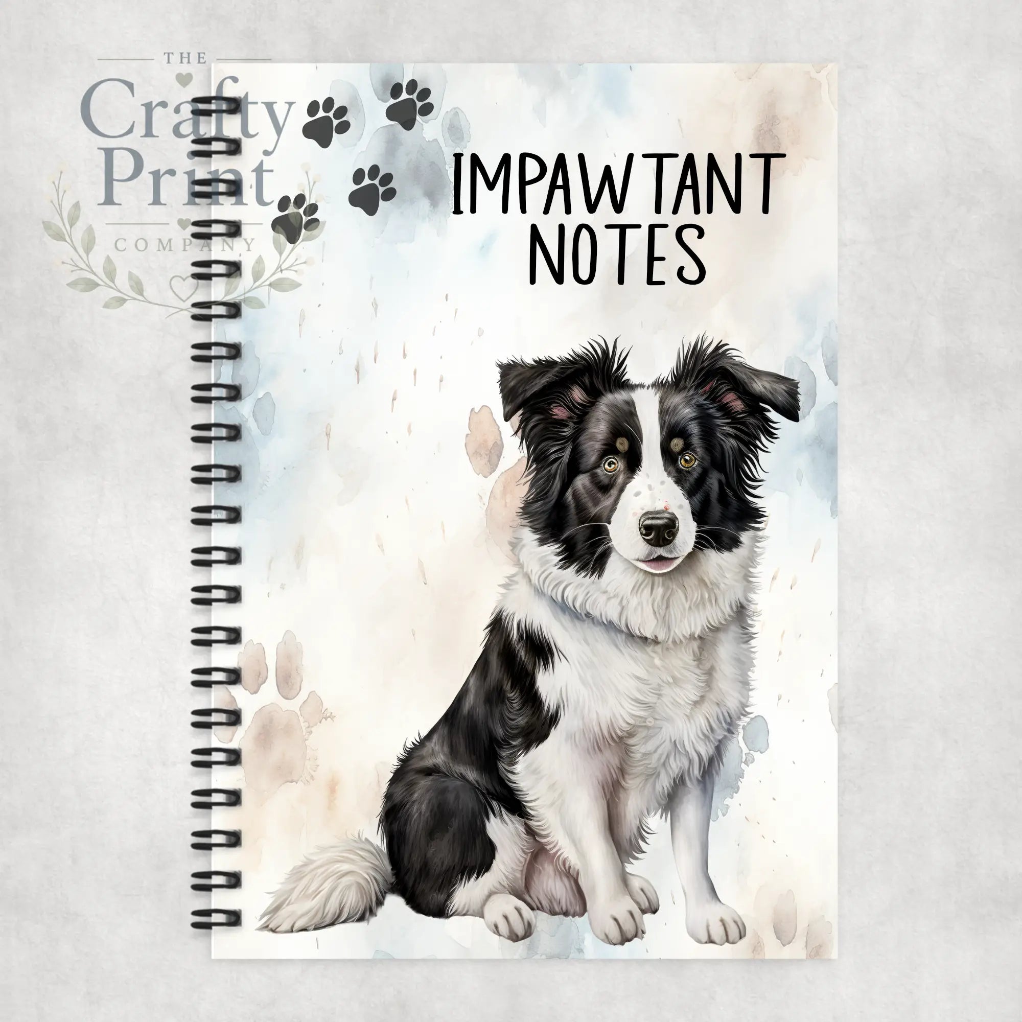 Impawtant Notes Border Collie Notebook - Notebooks &