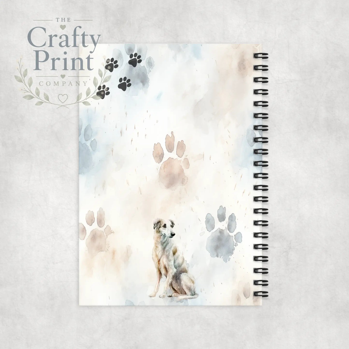 Impawtant Notes Borzoi Dog Notebook - Notebooks & Notepads