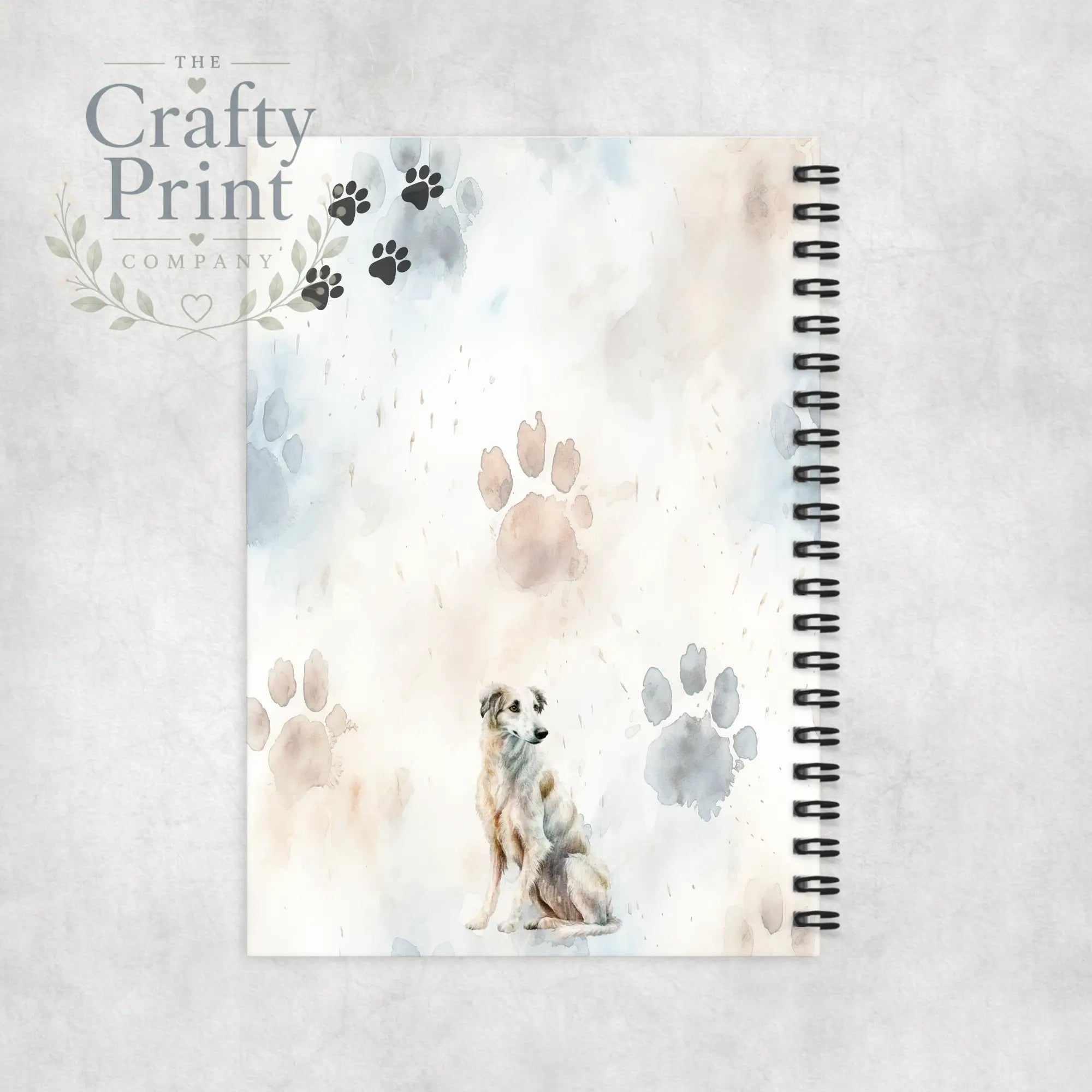 Impawtant Notes Borzoi Dog Notebook - Notebooks & Notepads