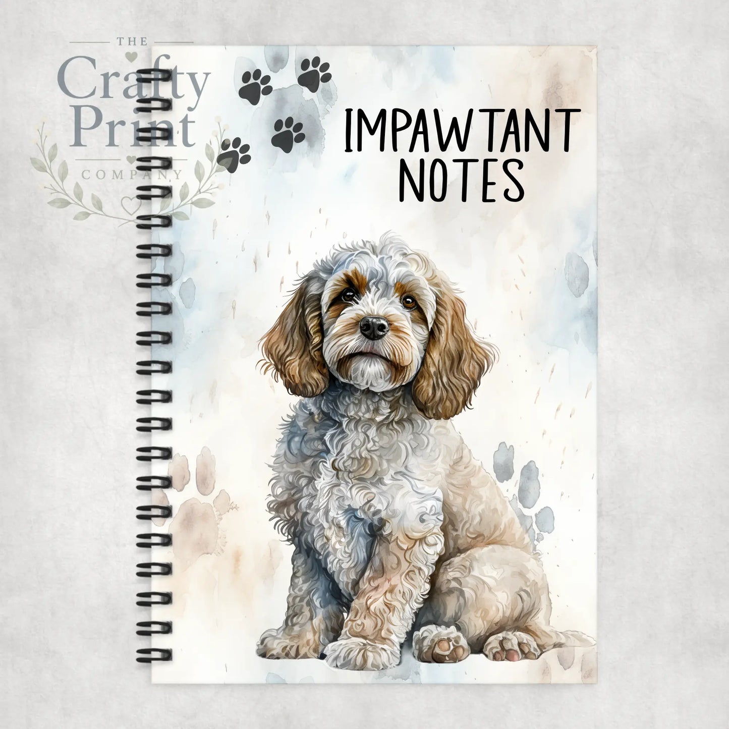 Impawtant Notes Cockapoo Notebook - Notebooks & Notepads