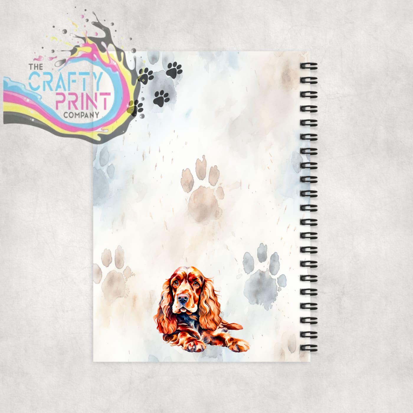 Impawtant Notes Cocker Spaniel A5 Spiral Notebook