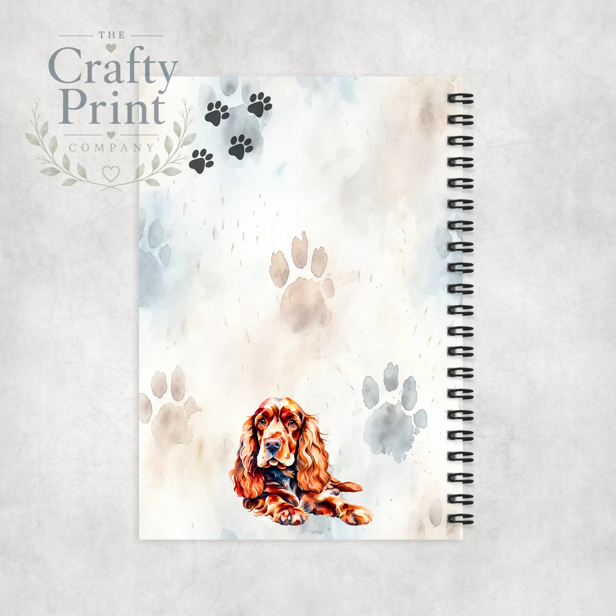 Impawtant Notes Cocker Spaniel A5 Spiral Notebook