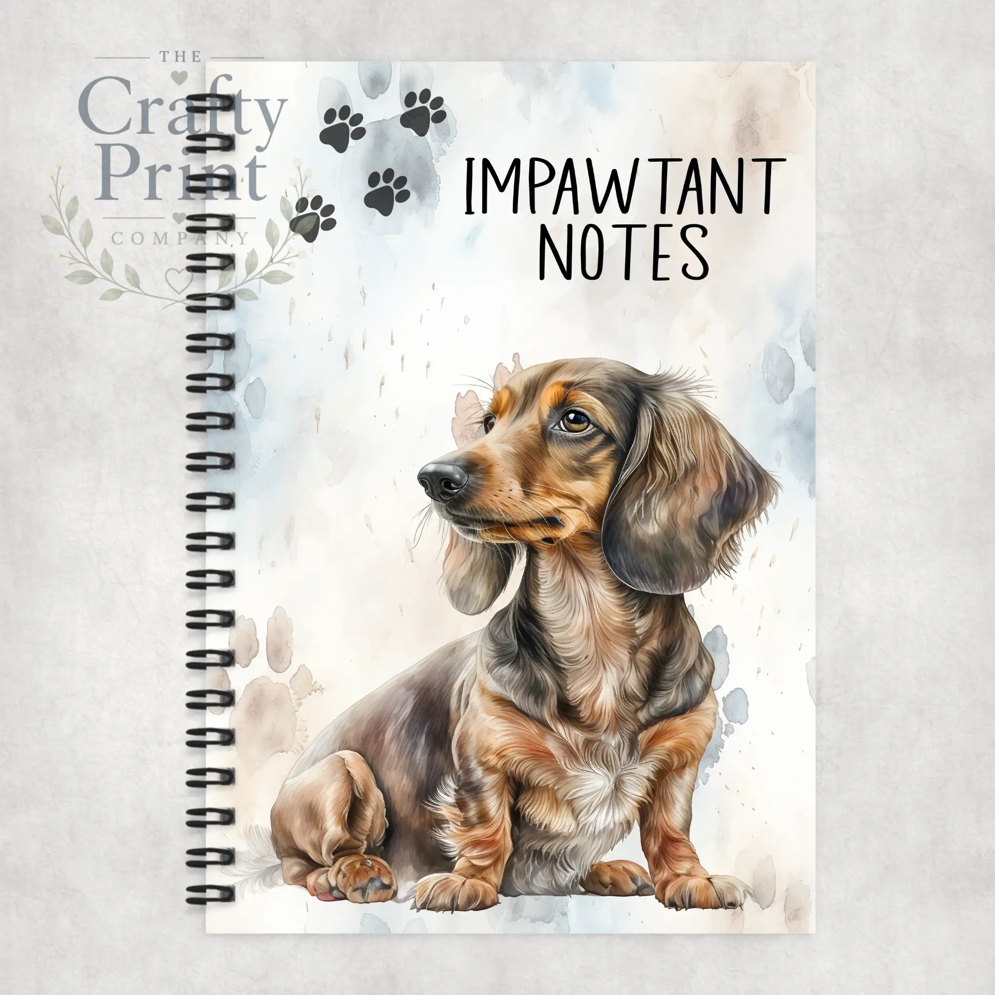 Impawtant Notes Dachshund Notebook - Notebooks & Notepads