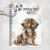 Impawtant Notes Dachshund Notebook - Notebooks & Notepads