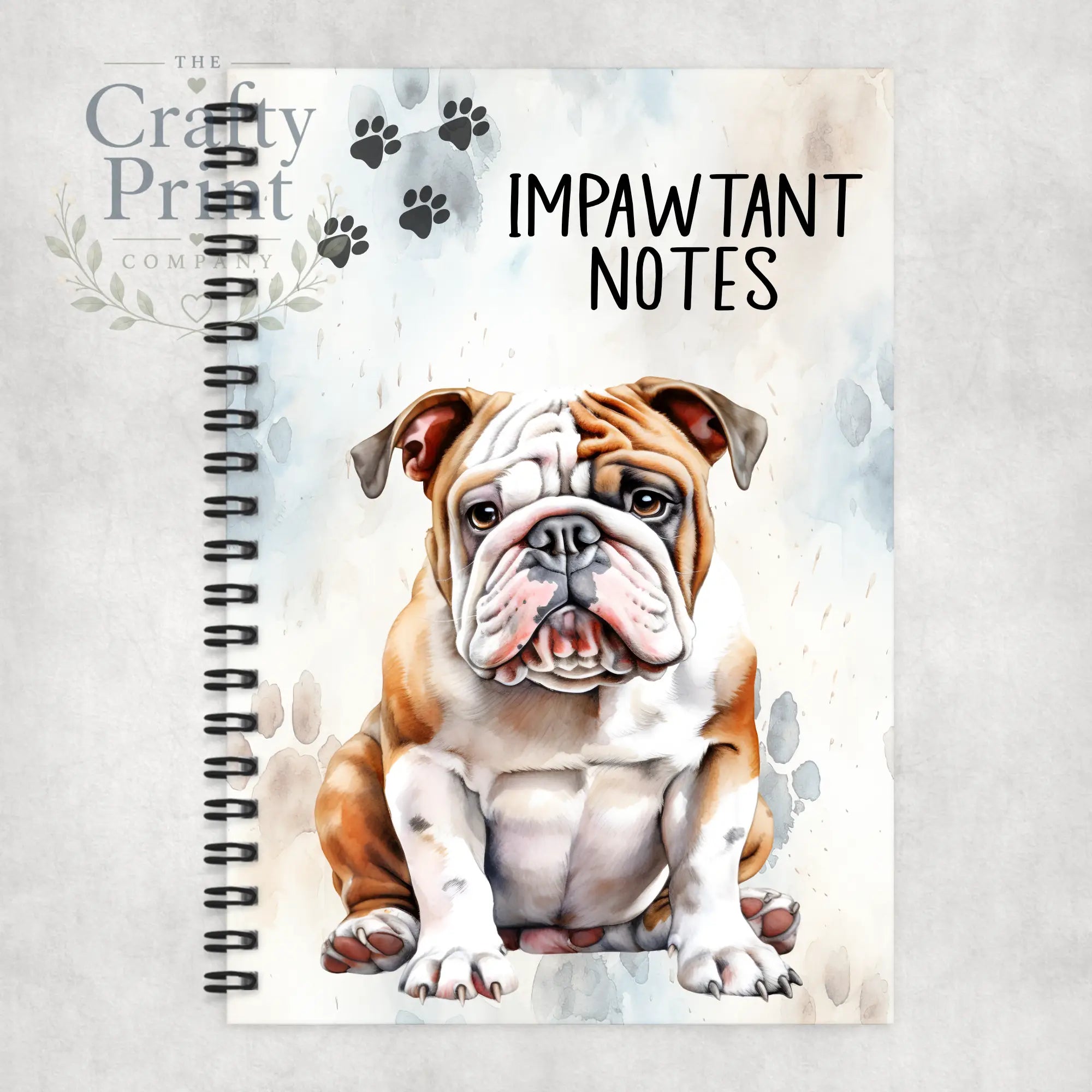 Impawtant Notes English Bulldog Notebook - Notebooks &