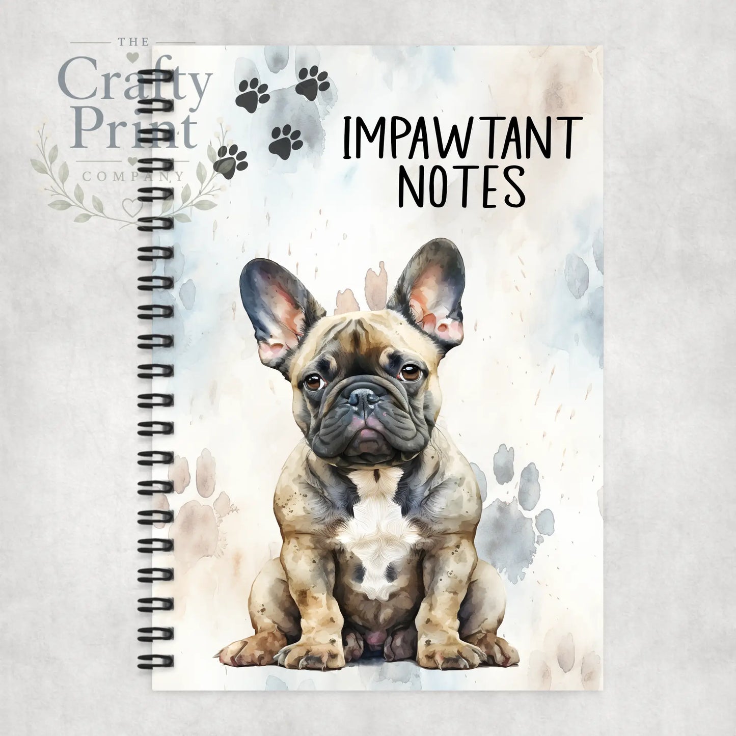 Impawtant Notes French Bulldog Notebook - Notebooks &
