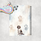 Impawtant Notes Springer Spaniel A5 Spiral Notebook