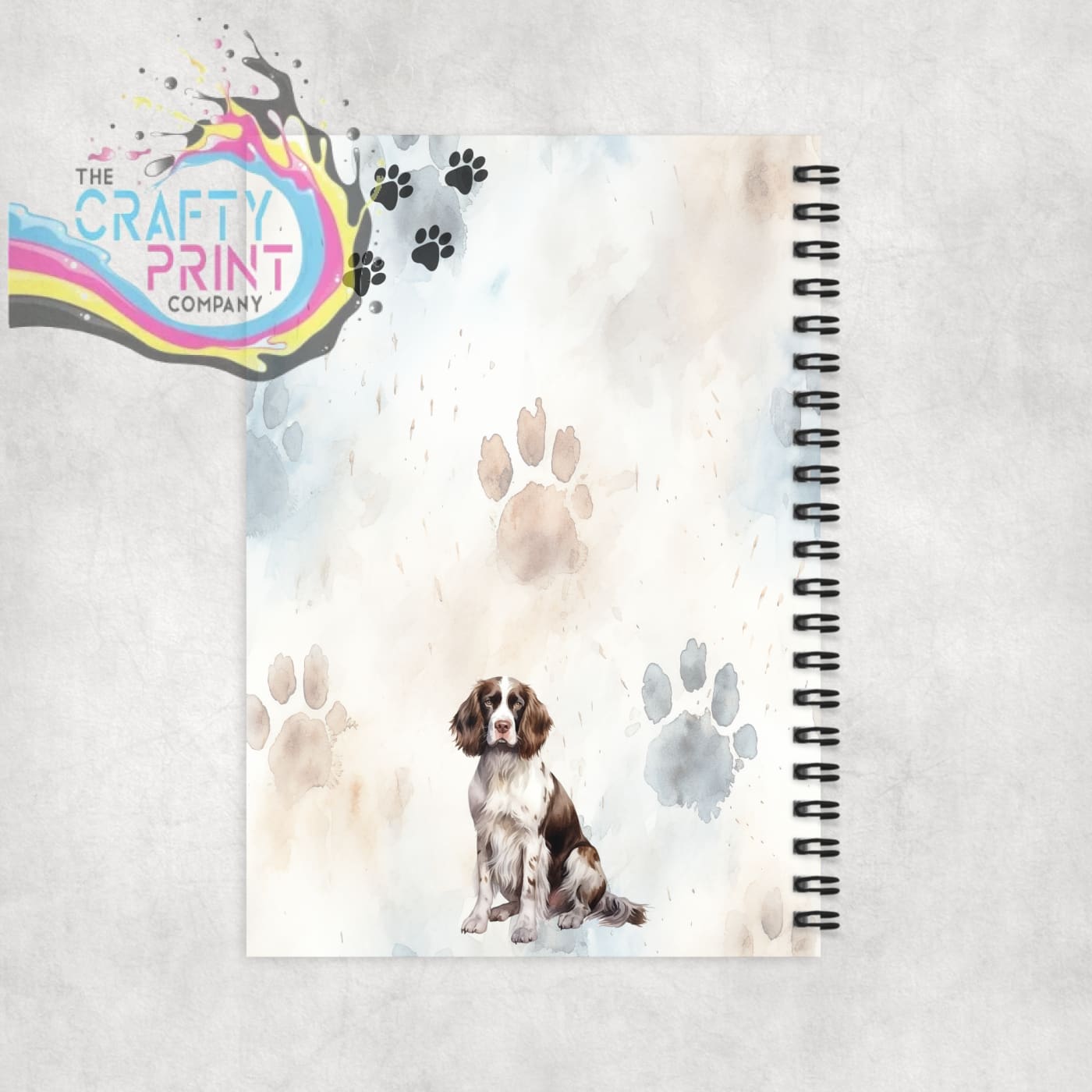 Impawtant Notes Springer Spaniel A5 Spiral Notebook