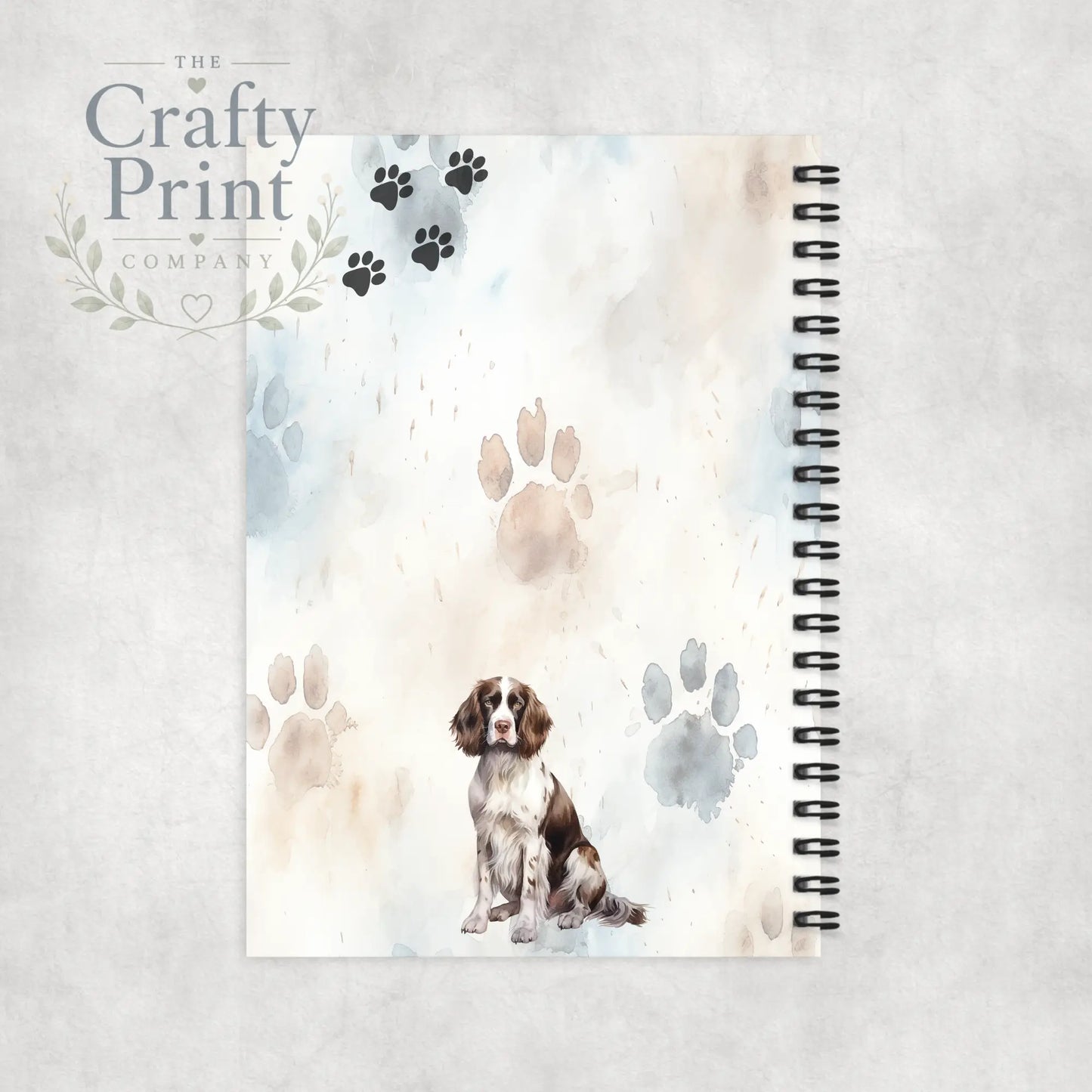 Impawtant Notes Springer Spaniel A5 Spiral Notebook