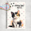 Impawtant Notes Tortoiseshell Cat Notebook - Notebooks &