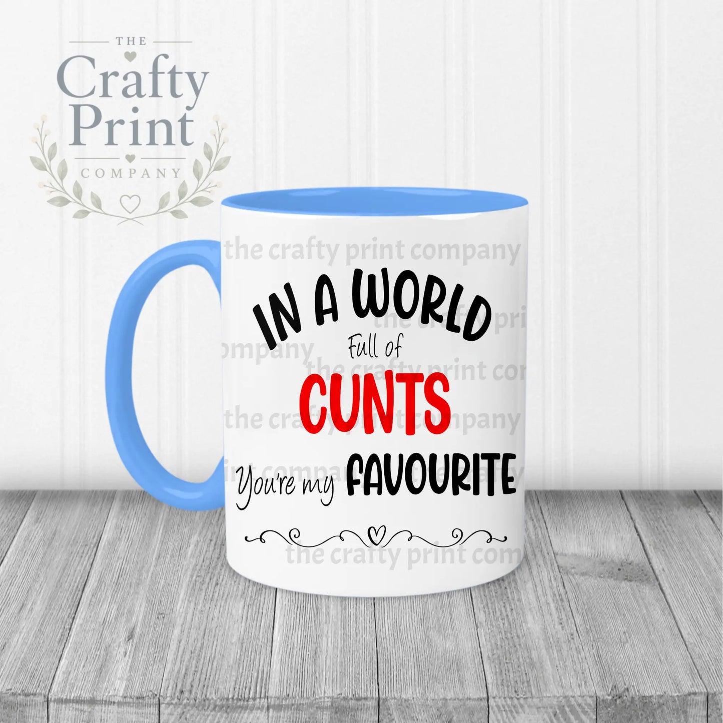 In a world full of ***** Mug - Blue Handle & Inner - Mugs