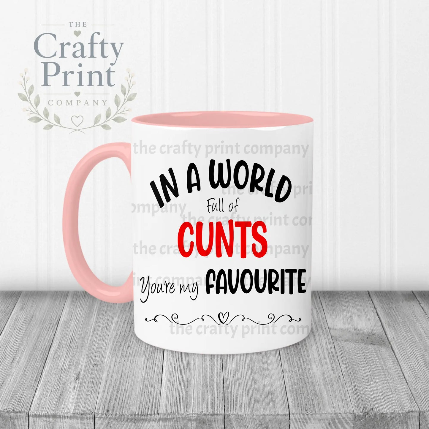 In a world full of ***** Mug - Pink Handle & Inner - Mugs