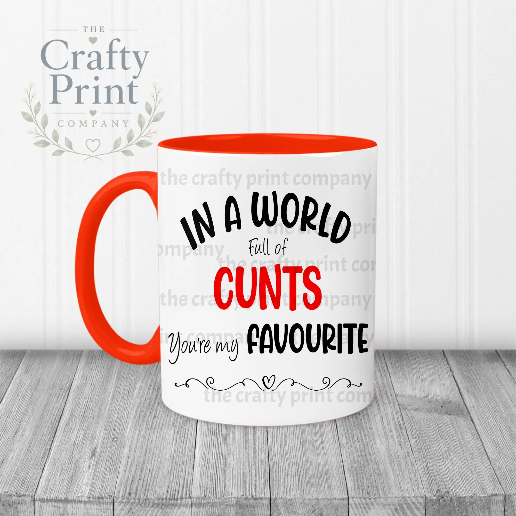 In a world full of ***** Mug - Red Handle & Inner - Mugs