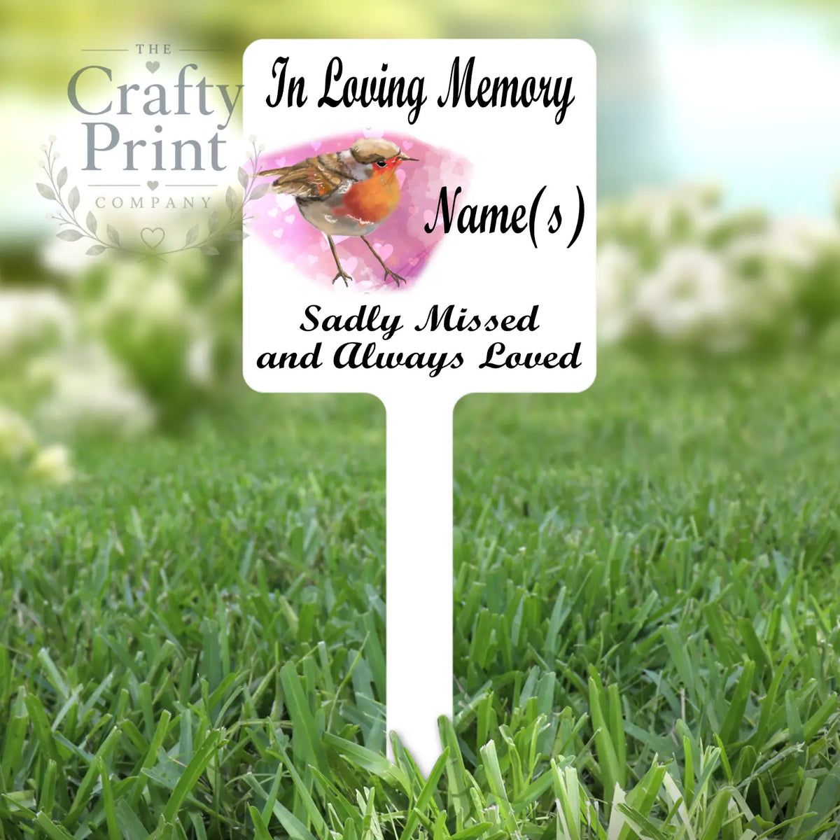 In Loving Memory Robin V2 Personalised Memorial Grave