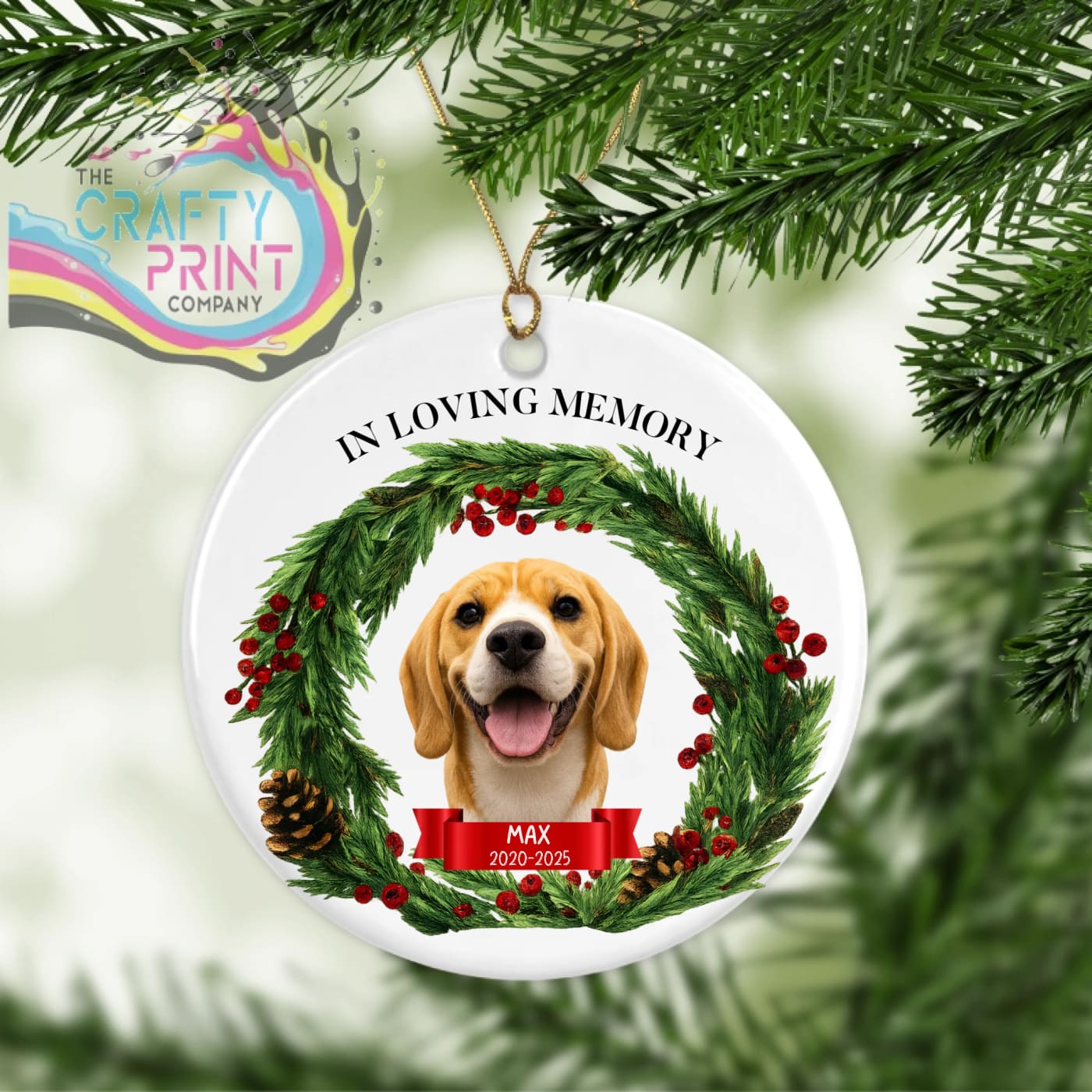 In Loving Memory Photo Memorial Christmas Ornament