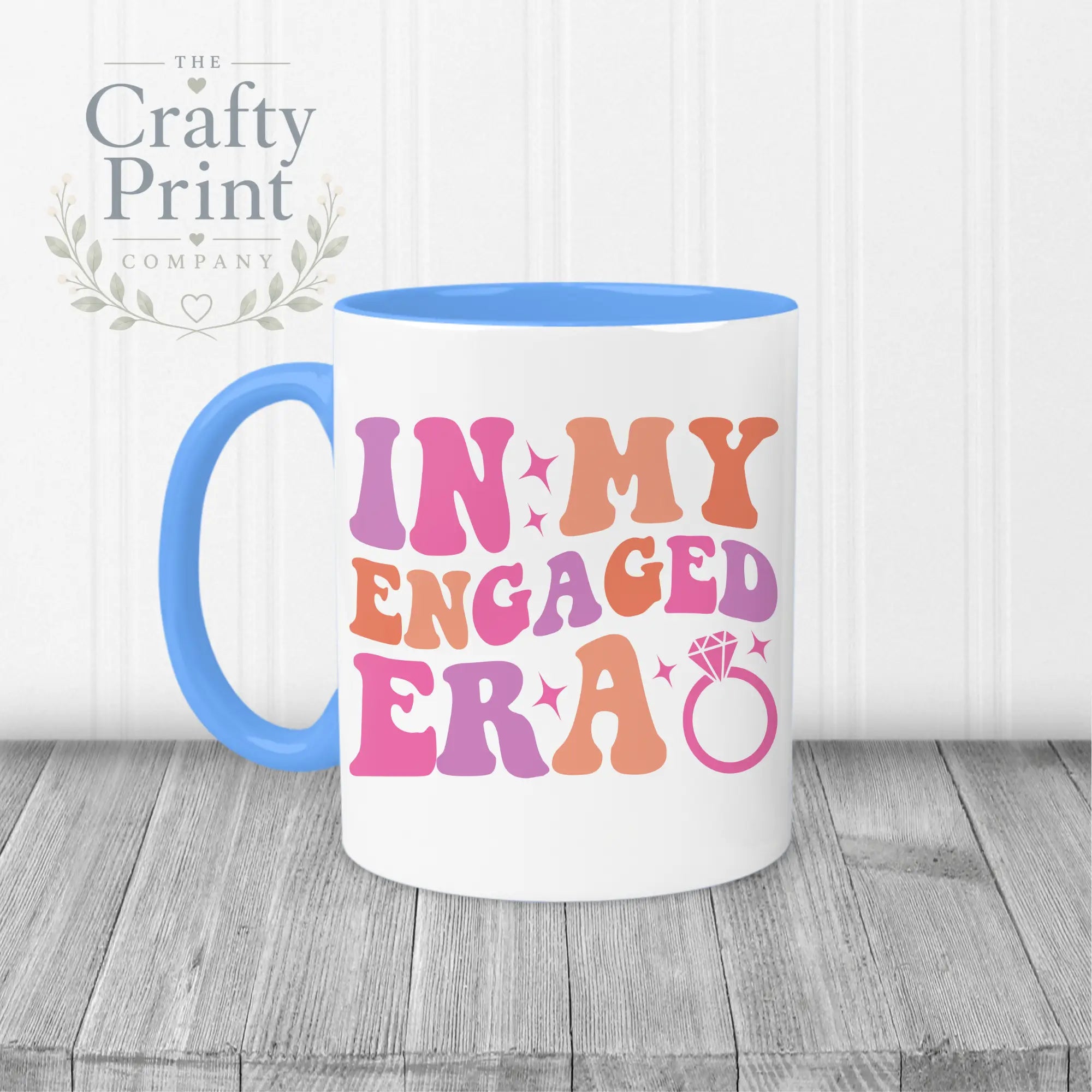 In my Engaged Era Mug - Blue Handle & Inner - Mugs